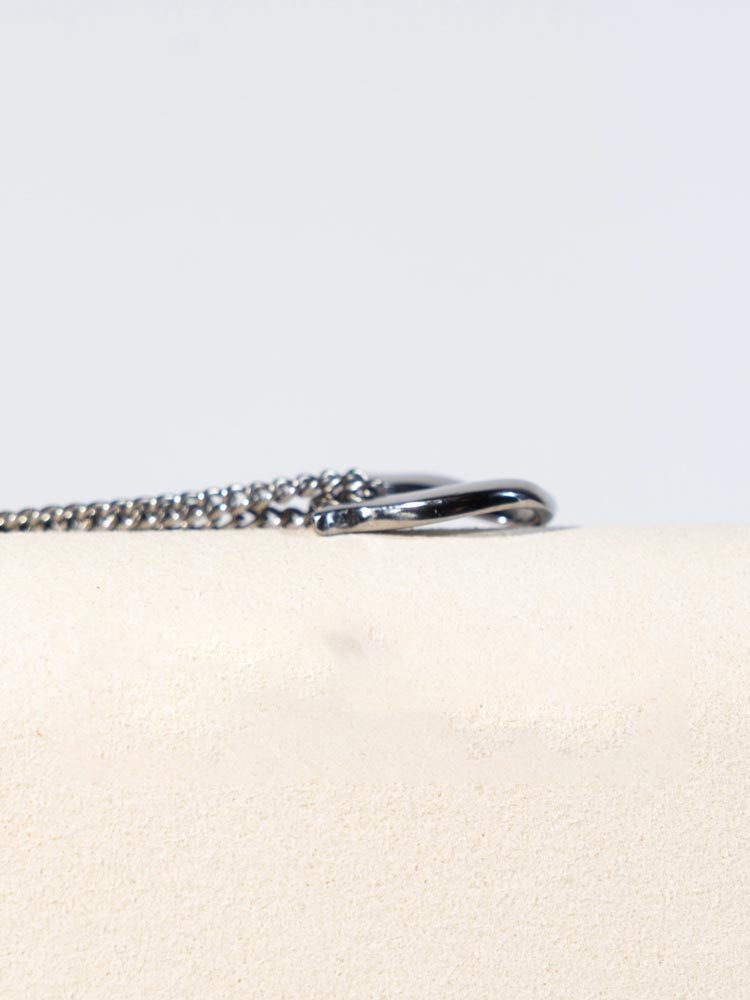 Mobius Trinity Pendant in Pure Tantalum | Lily-of-the-Valley · Cat Eye · Heart Core | Mirror-Polished by Hand | Titanium Chain Included - LOVELY ROBIN
