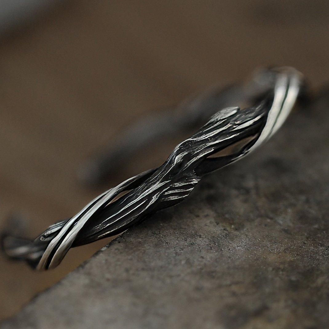 Driftwood Pure Silver Bracelet - LOVELY ROBIN
