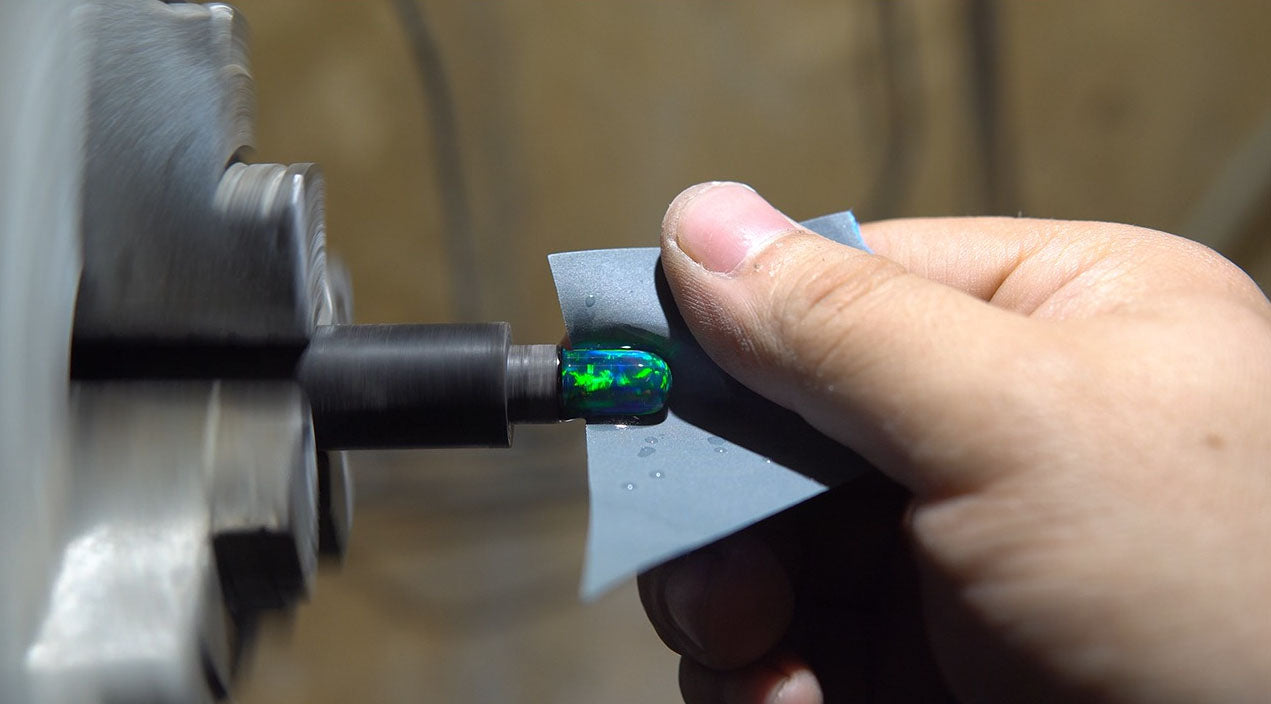 Original Handcrafted Capsule Pendant Necklace with Natural Opal and Solid Silver