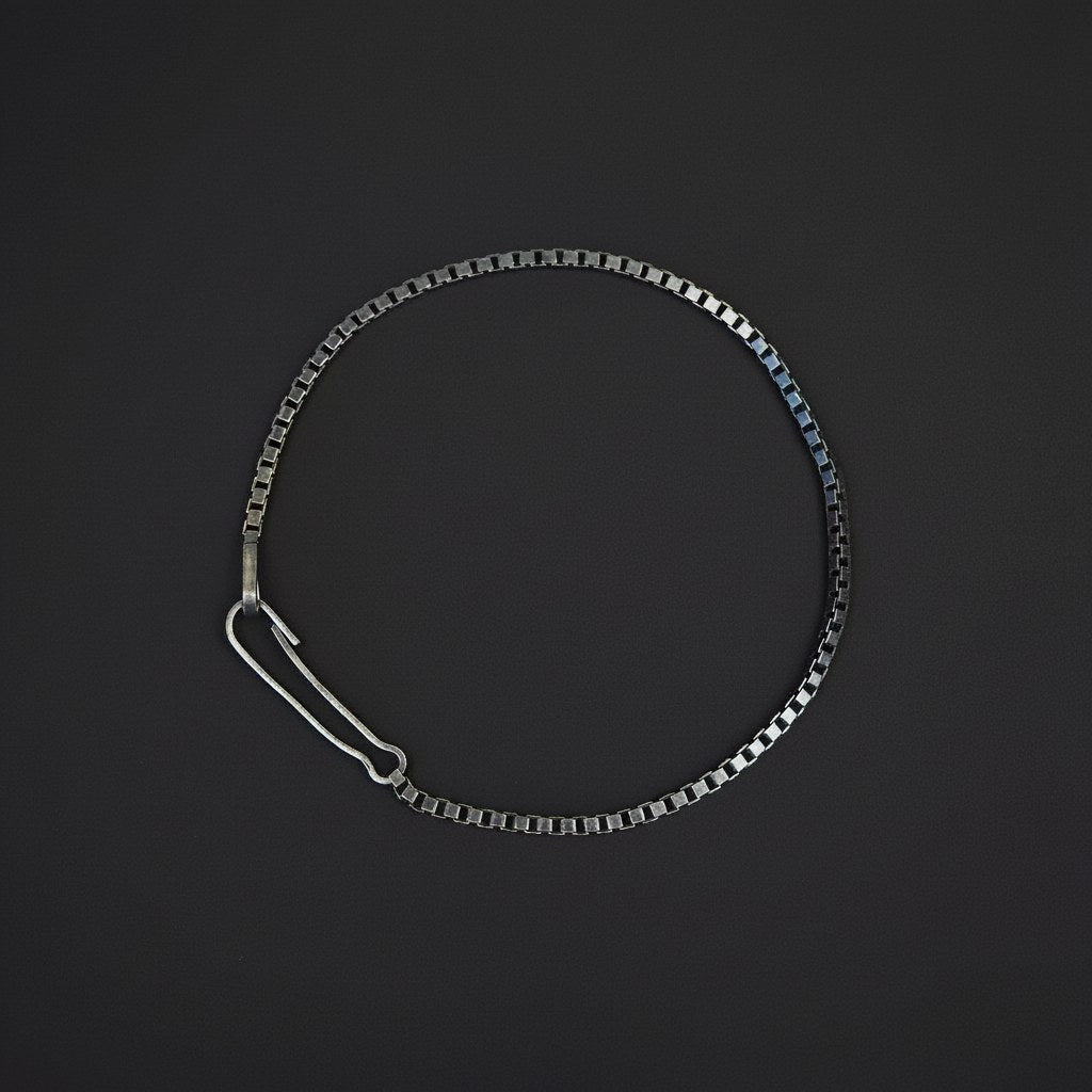 Oxidized-925-Sterling-Silver-Box-Chain-Bracelet-Necklace_4