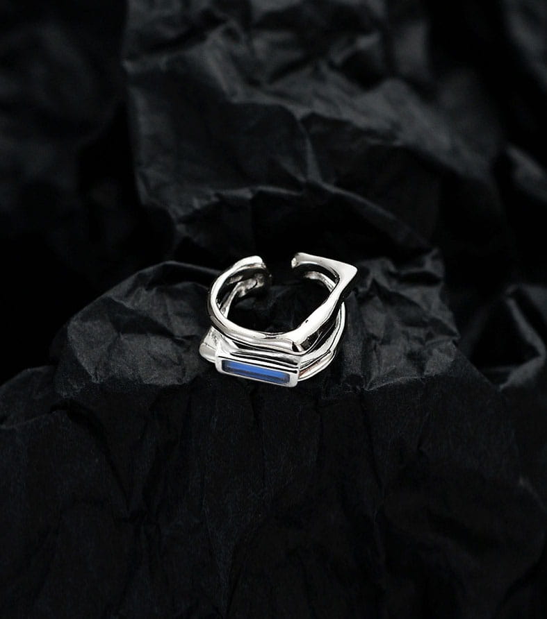 S925 Sterling Silver Double-Layer Tritium Glow Ear Cuff