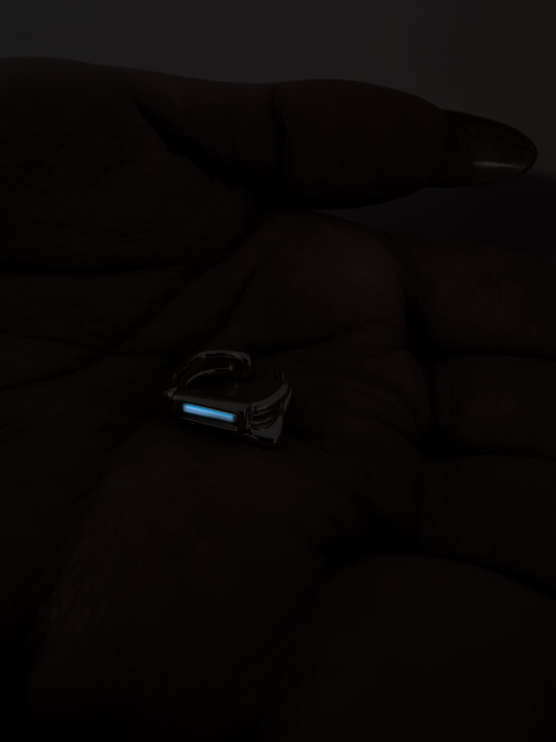 S925 Sterling Silver Double-Layer Tritium Glow Ear Cuff