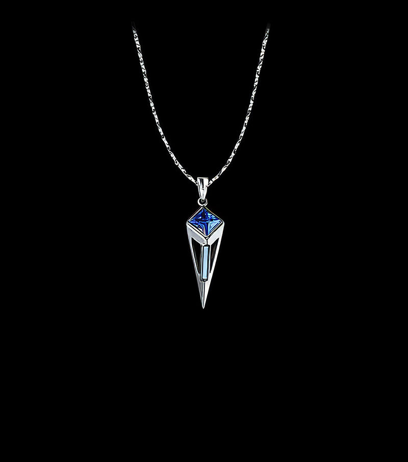 S925 Sterling Silver Tritium Glow Starburst Pendant