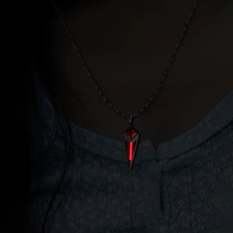 S925 Sterling Silver Tritium Glow Starburst Pendant