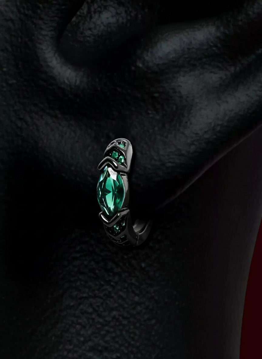 Horus Shadow and Light 999 Silver Zircon Earrings