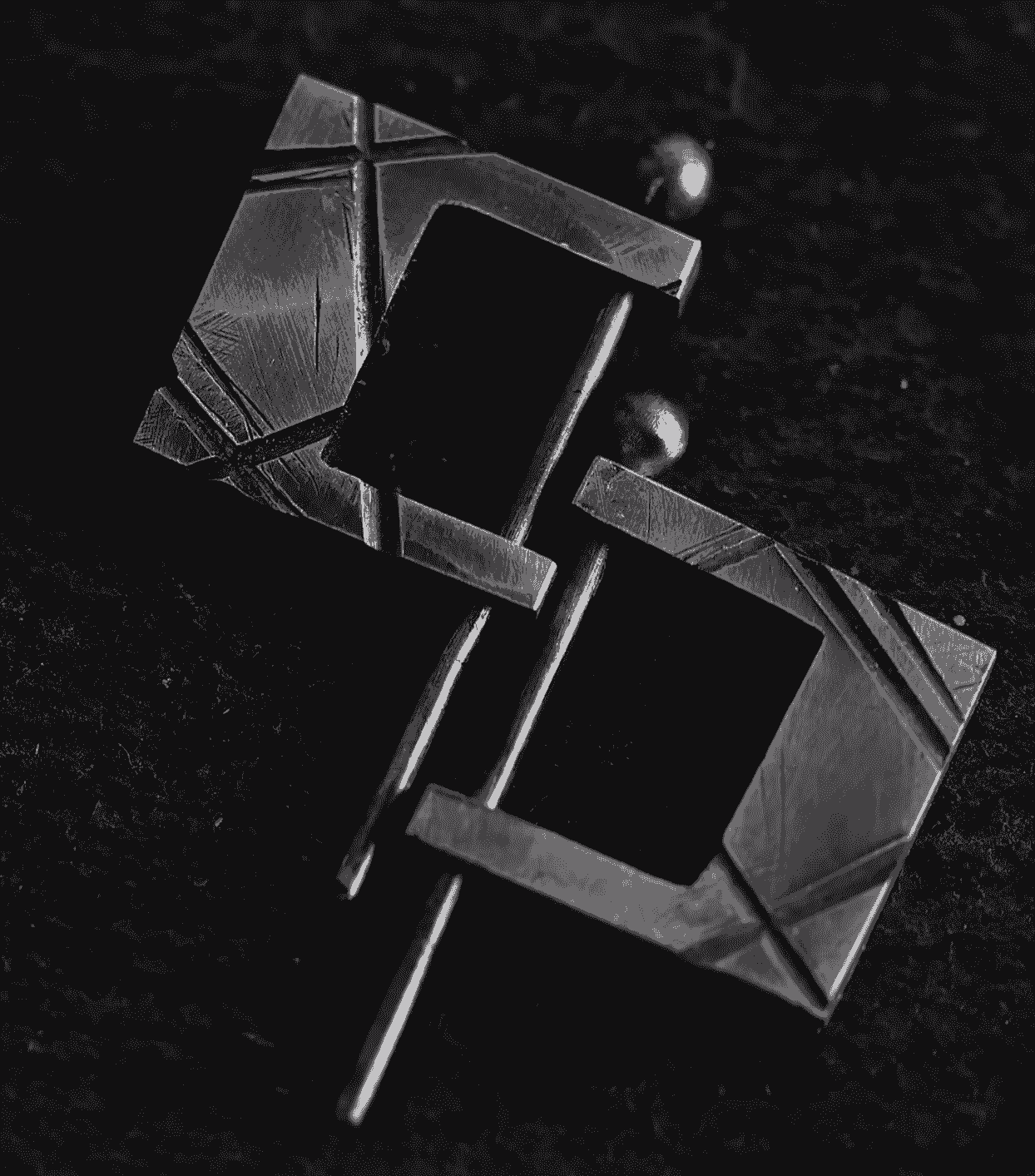 S999 Pure Silver Handmade Geometric Stud Earrings with Textured Square Design