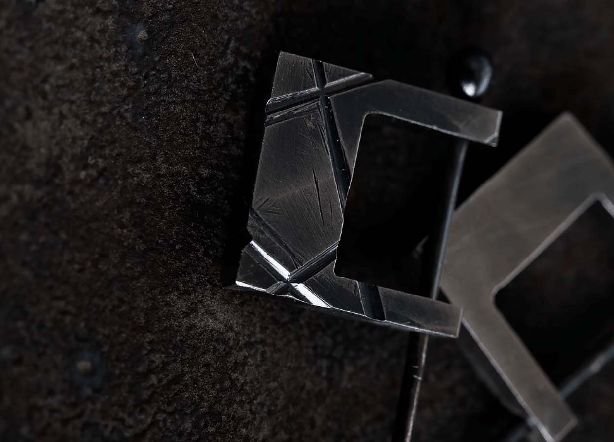 S999 Pure Silver Handmade Geometric Stud Earrings with Textured Square Design