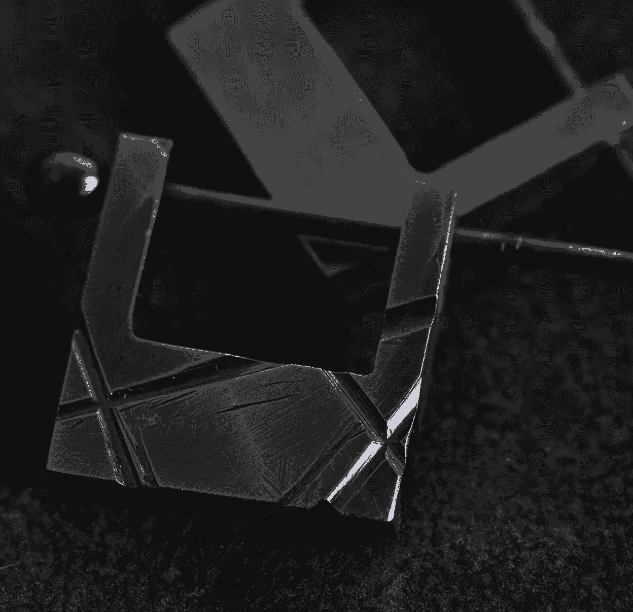 S999 Pure Silver Handmade Geometric Stud Earrings with Textured Square Design