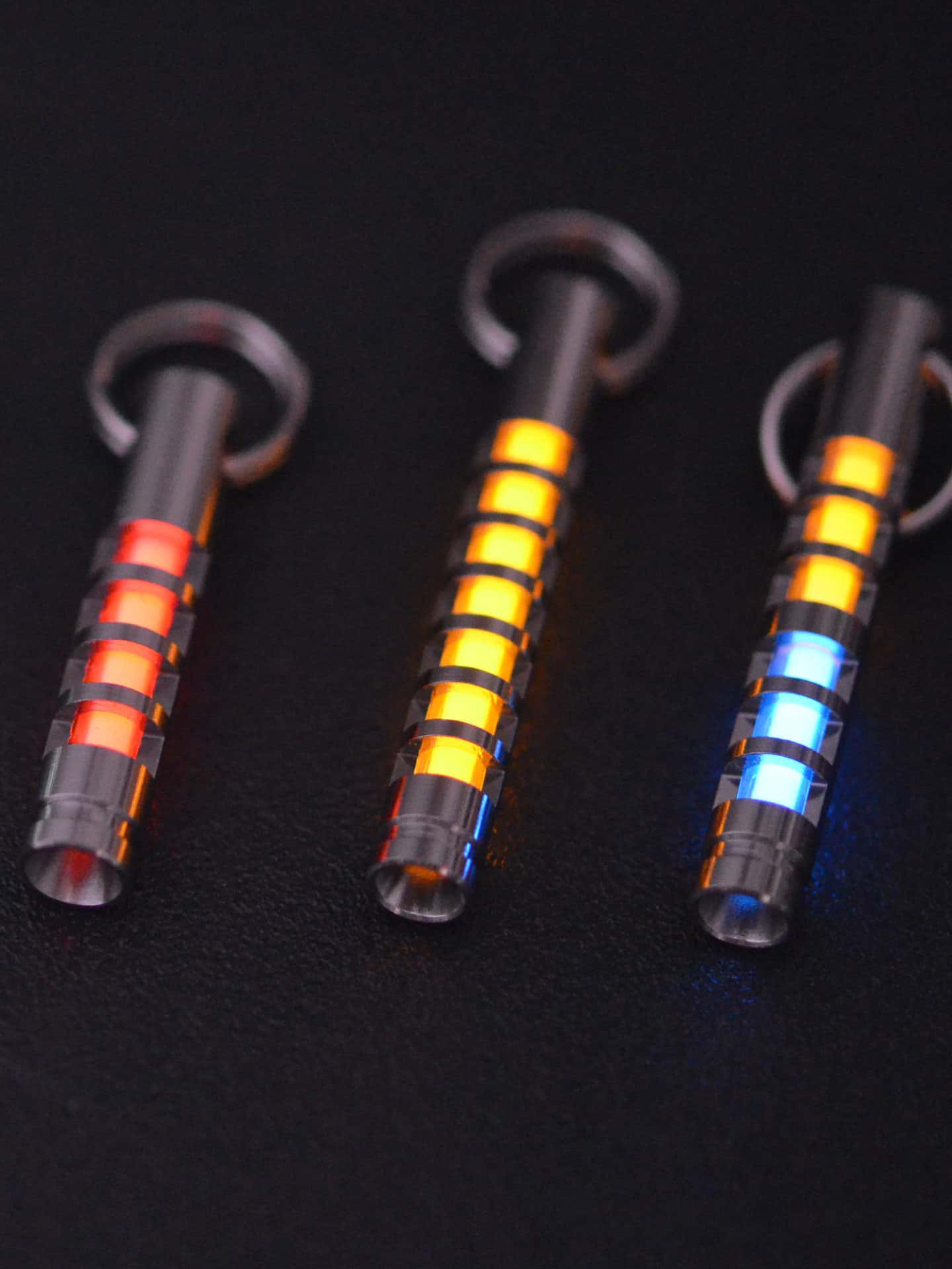 Titanium Tritium Glow Keychain Pendant 25 Year Self Illuminating Capsule