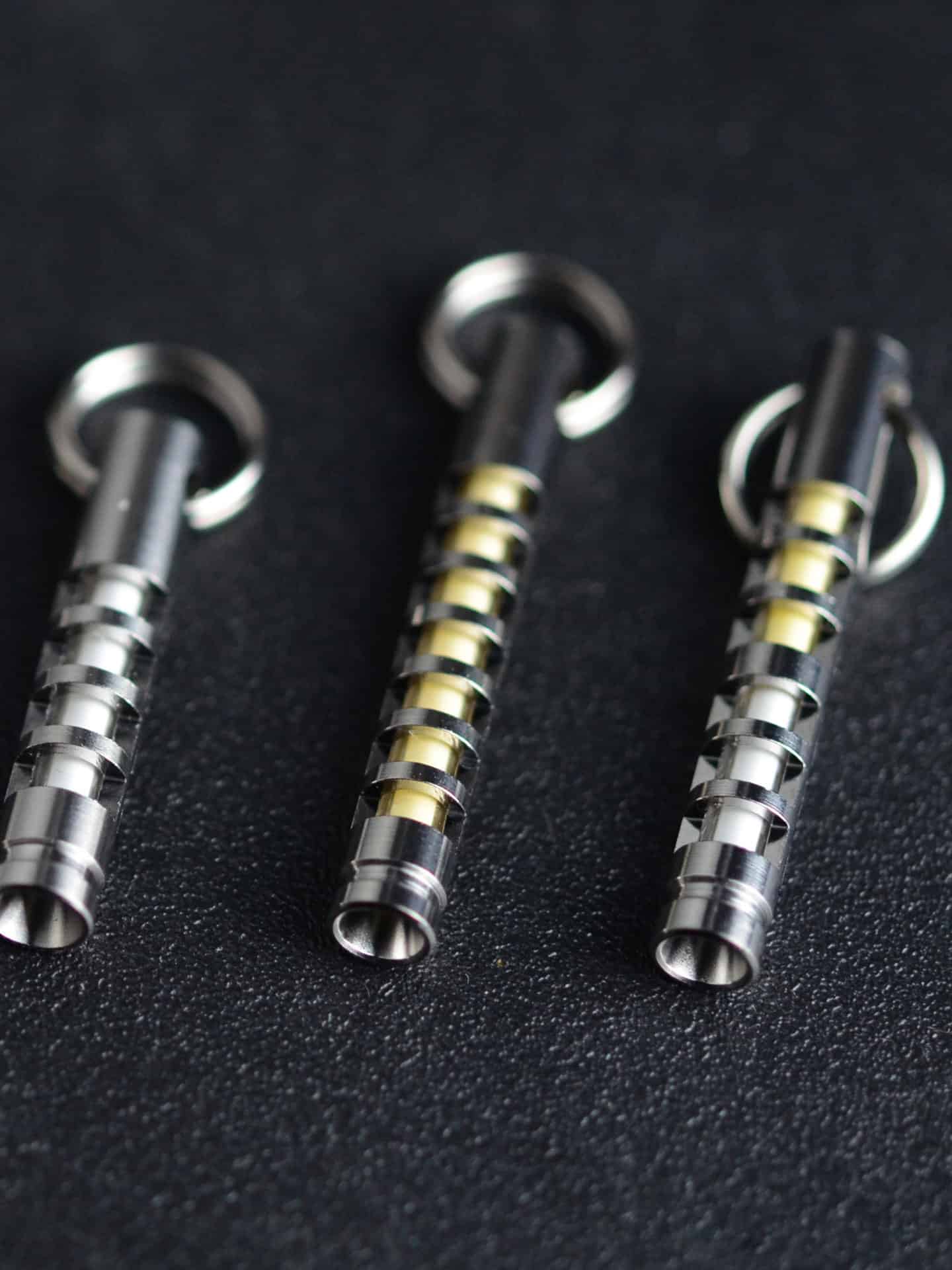 Titanium Tritium Glow Keychain Pendant 25 Year Self Illuminating Capsule
