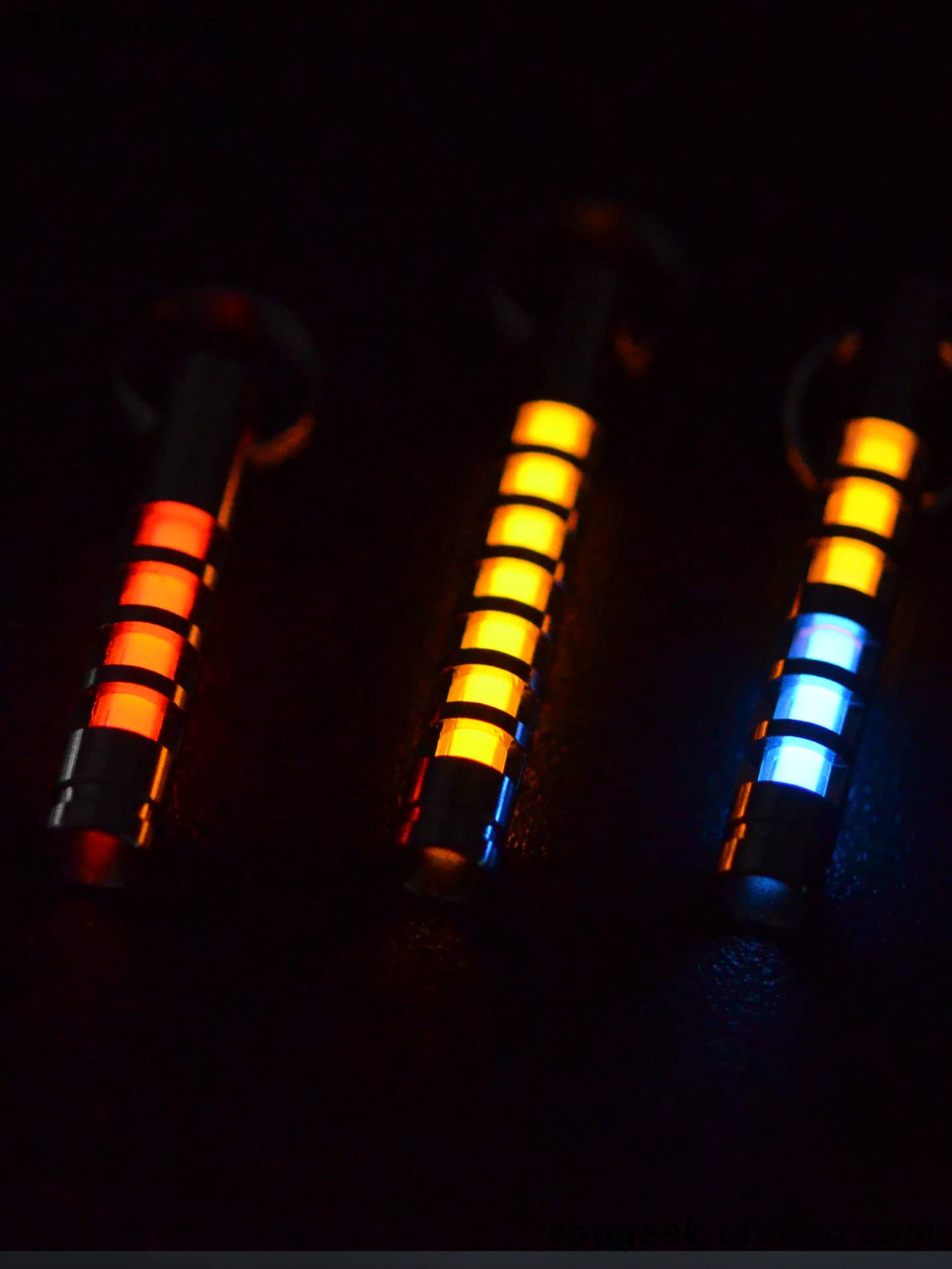 Titanium Tritium Glow Keychain Pendant 25 Year Self Illuminating Capsule