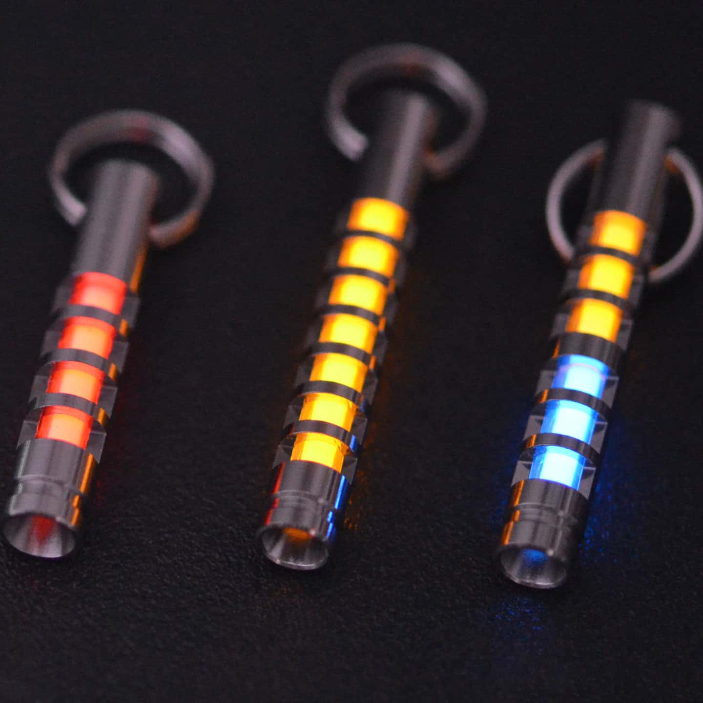Titanium Tritium Glow Keychain Pendant 25 Year Self Illuminating Capsule