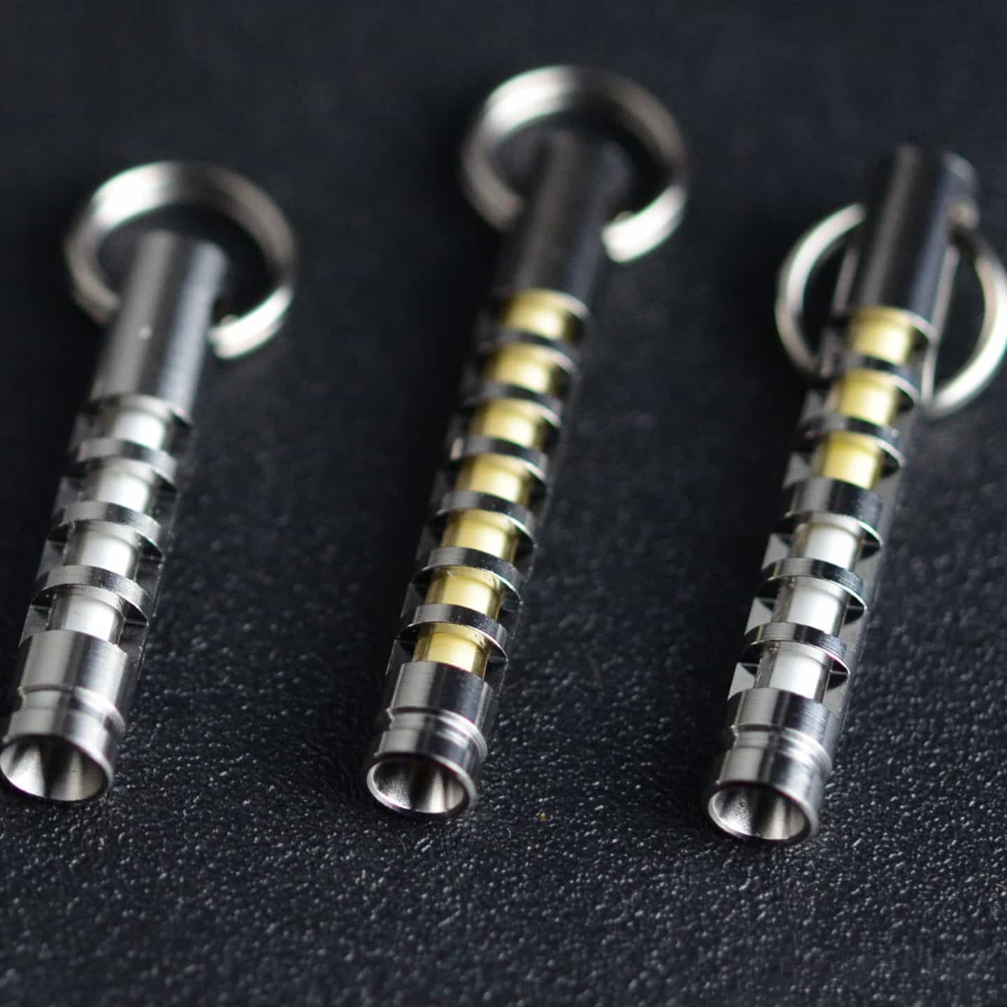 Titanium Tritium Glow Keychain Pendant 25 Year Self Illuminating Capsule