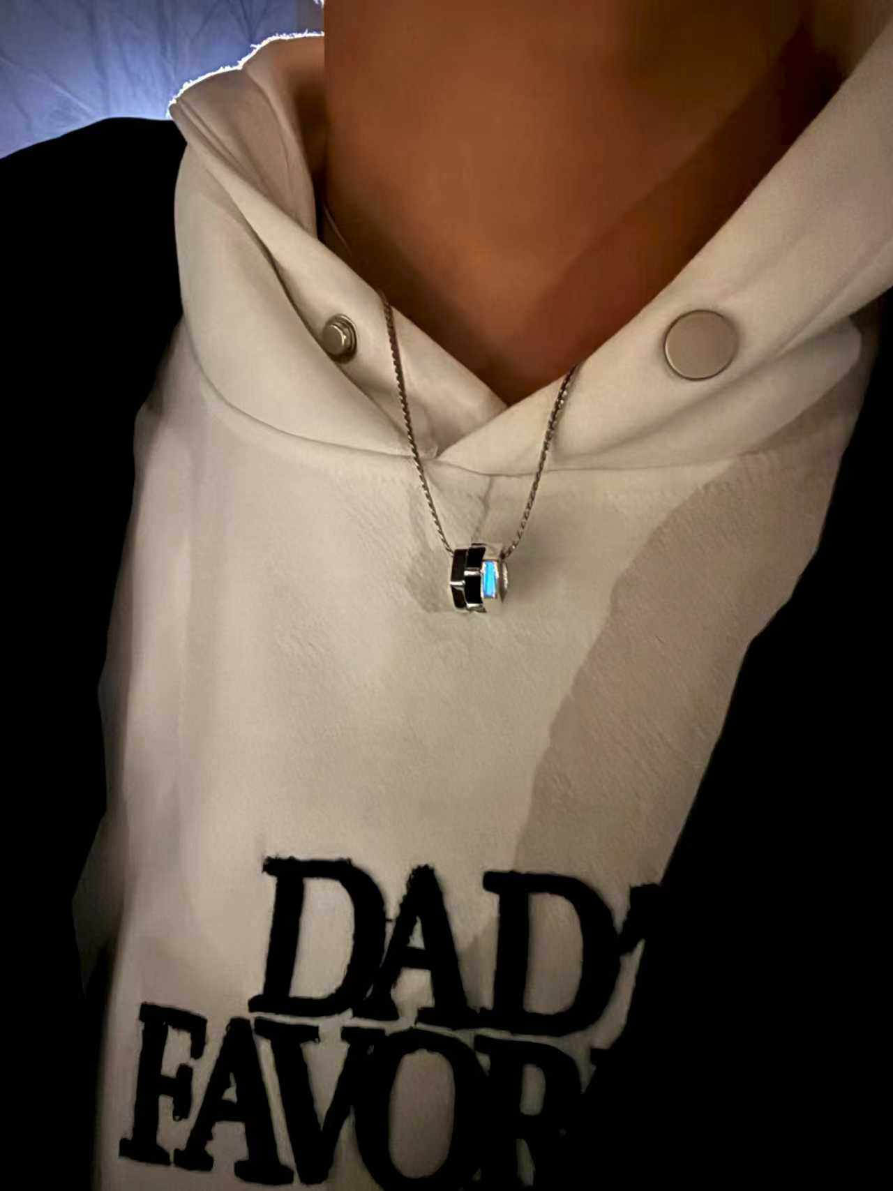 Tritium Luck Pendant Necklace in Sterling Silver