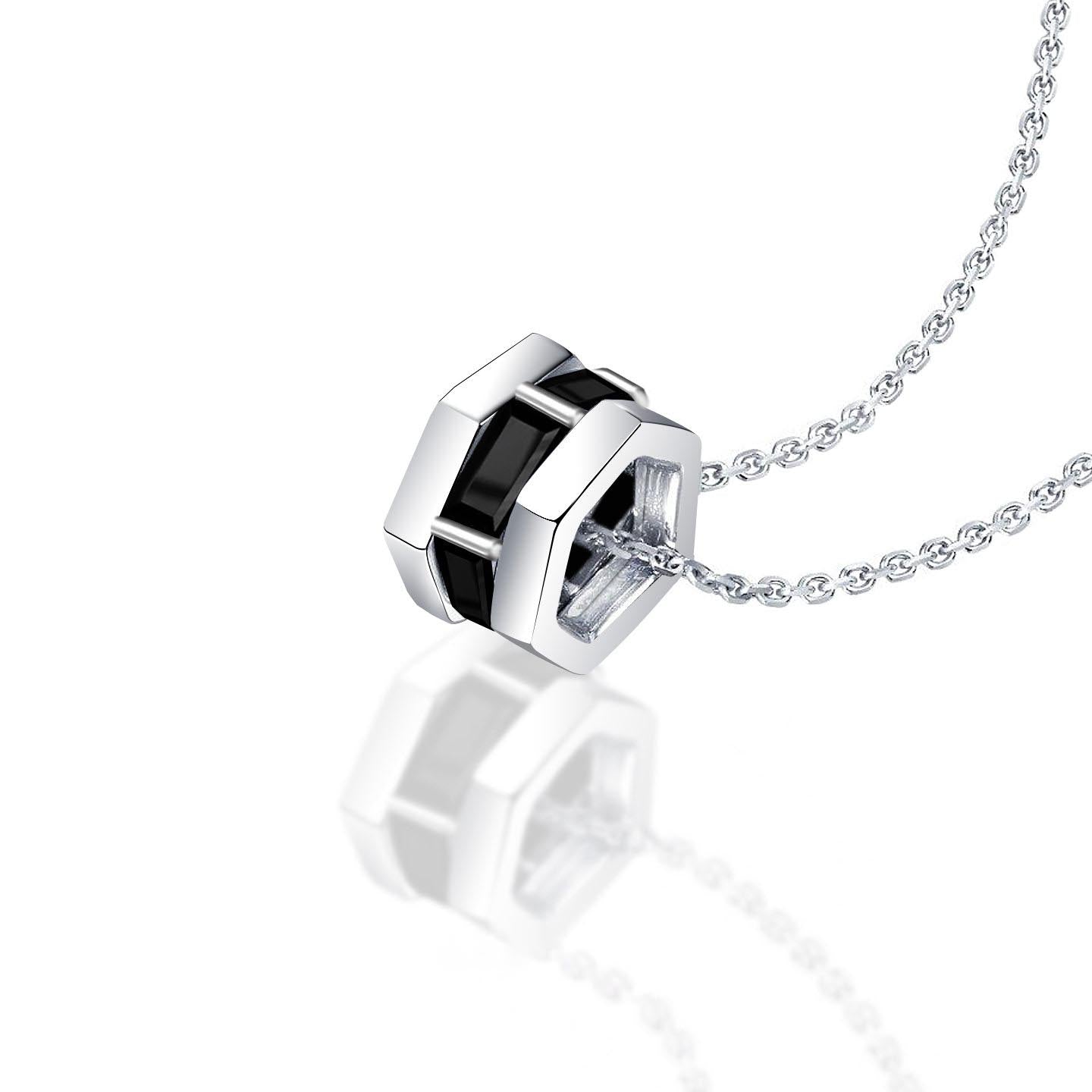 Tritium Luck Pendant Necklace in Sterling Silver