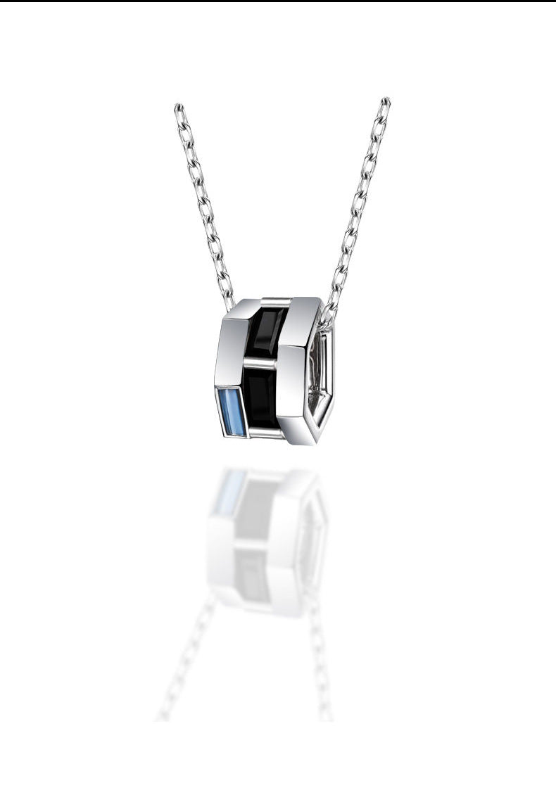 Tritium Luck Pendant Necklace in Sterling Silver