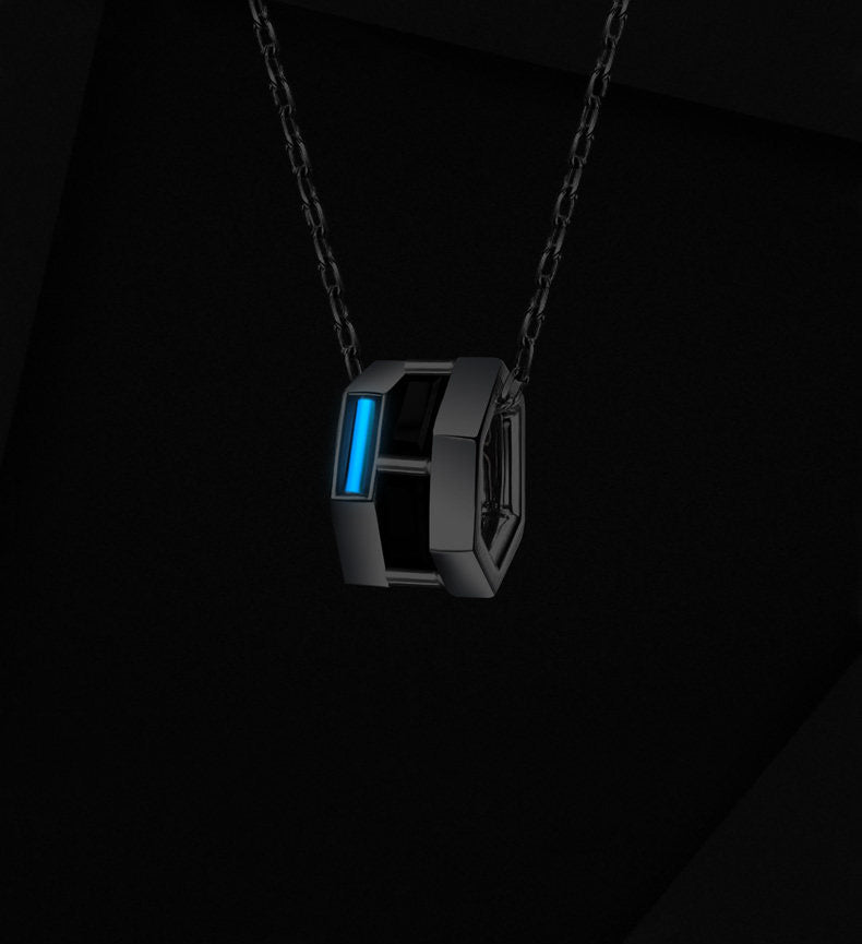 Tritium Luck Pendant Necklace in Sterling Silver
