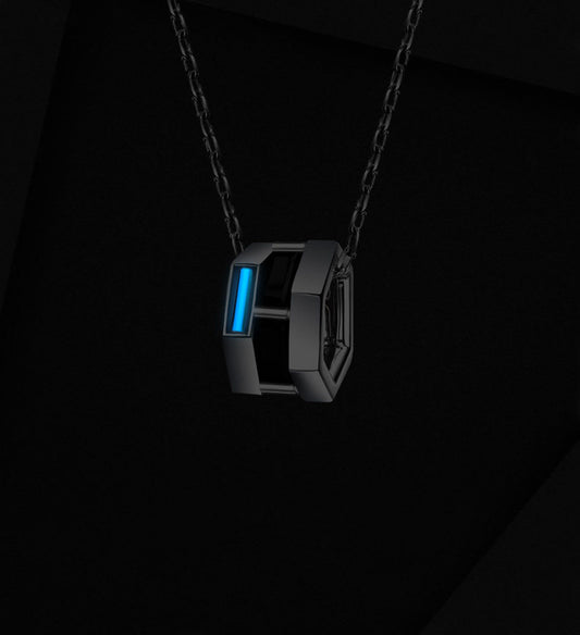 Tritium Luck Pendant Necklace in Sterling Silver