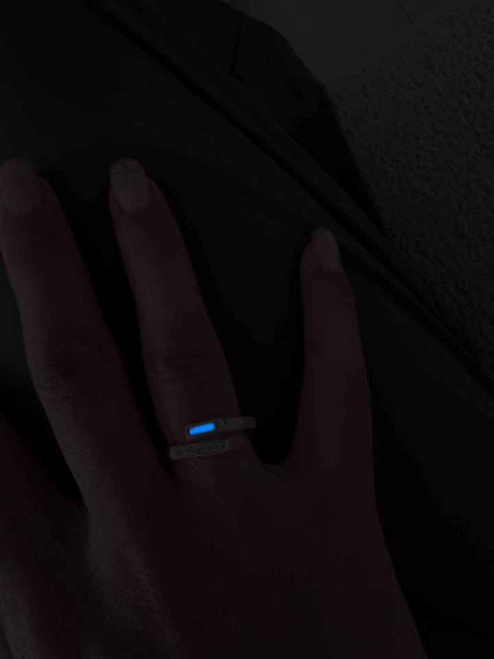 Tritium Signal Ring Adjustable Open Band with 25 Year Self Luminous Glow