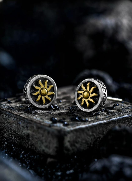 Vintage-Sun-925-Sterling-Silver-Stud-Earring-Single_1