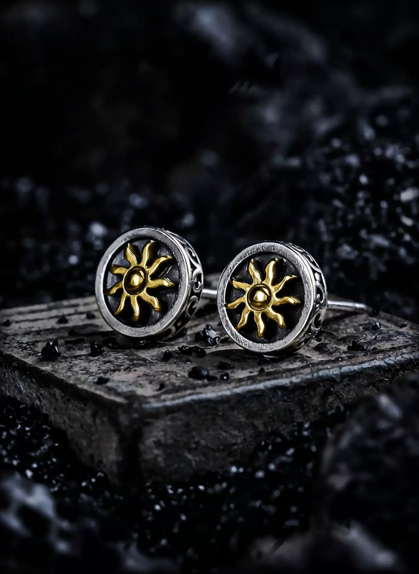 Vintage-Sun-925-Sterling-Silver-Stud-Earring-Single_3