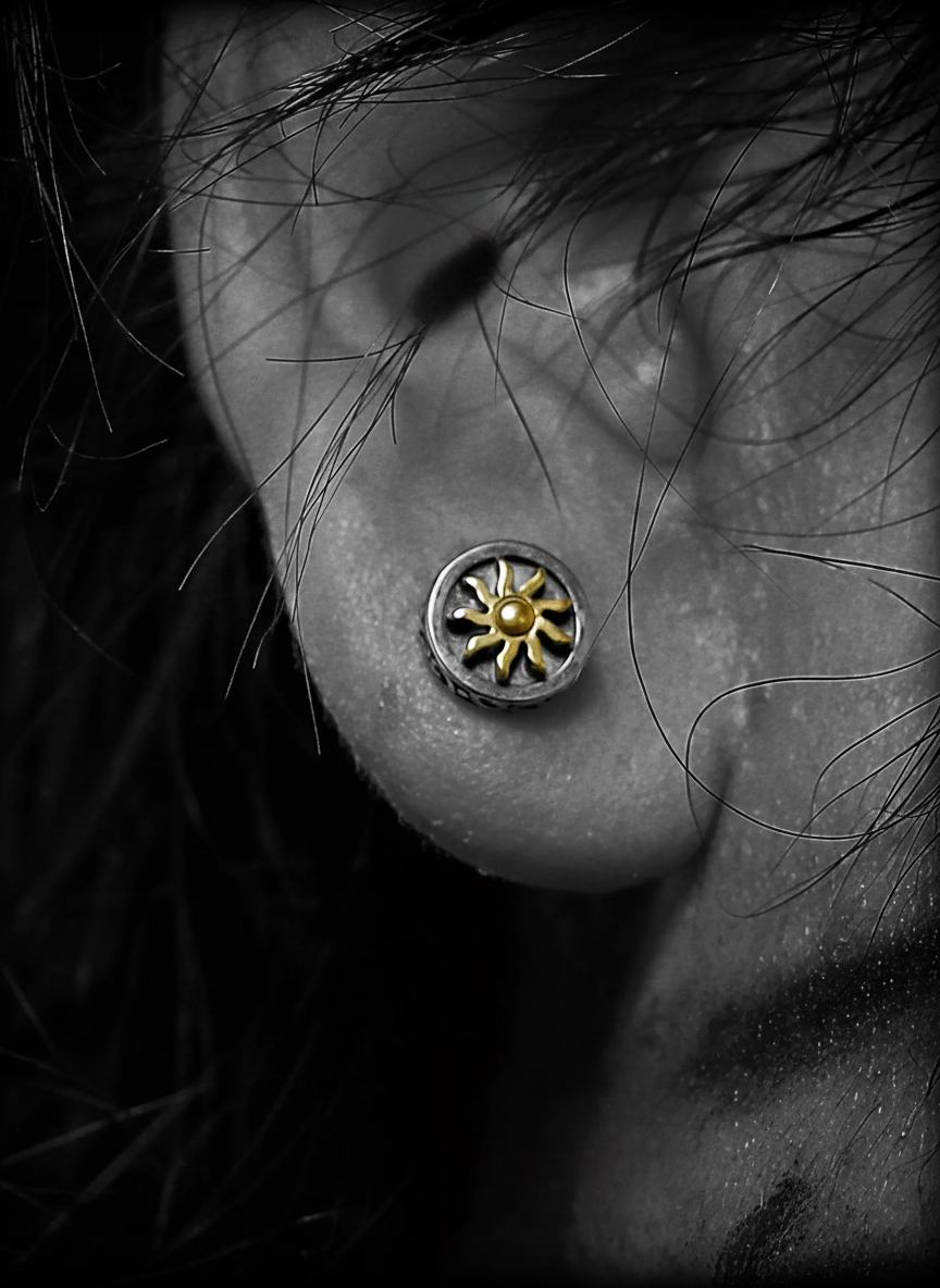 Vintage-Sun-925-Sterling-Silver-Stud-Earring-Single_5
