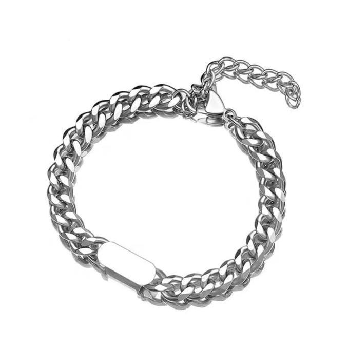 Minimalist Luxury - Sterling Silver Men's Bracelet - LOVELY ROBIN