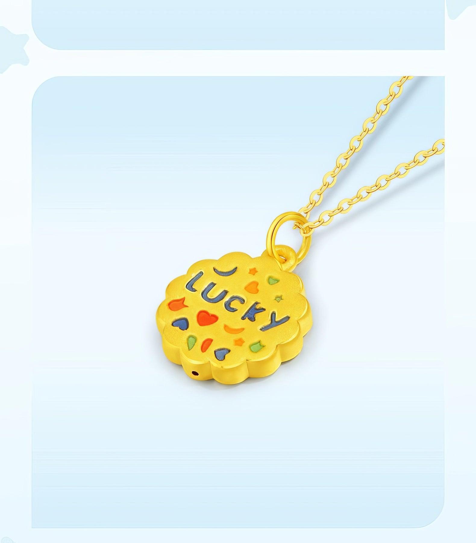 Lucky Cookie Pure Gold Pendant - LOVELY ROBIN